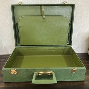 Vintage green briefcase